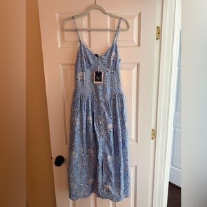 Roller Rabbit Blue Floral Maxi Dress